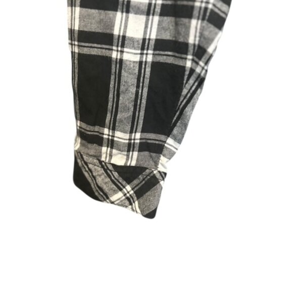 Croft & Barrow Black/White Plaid Long Sleeve Shirt-Size XL-Buttons Down 1/2 - Picture 5 of 7